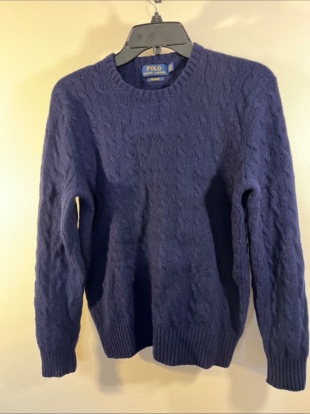 Polo by Ralph Lauren Navy Cable Crewneck Sweater